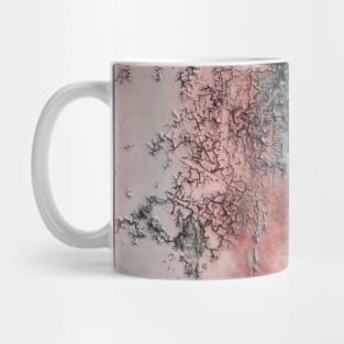 White and Turquoise Abstract Paining Mug